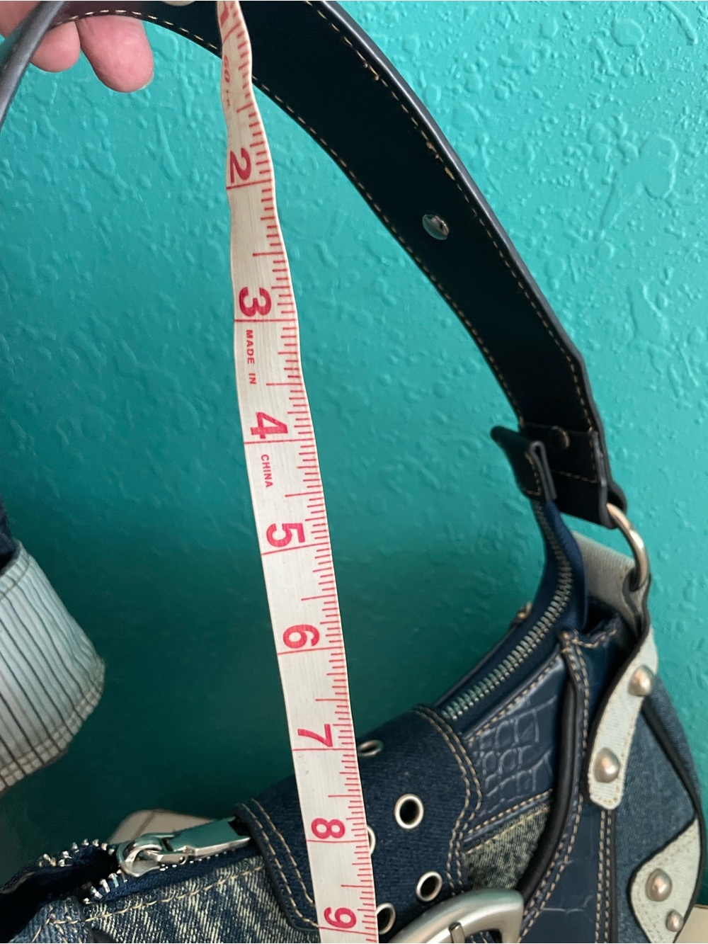 Y2K ‘It Girl’ Shoulder Bag Current Mood Denim Handbag - Picture 4 of 7
